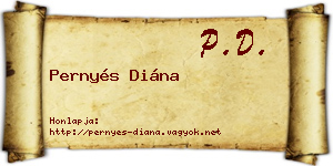 Pernyés Diána névjegykártya